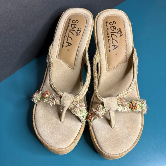 Sbicca Vine Wedge Sandals Boho - Picture 2 of 8